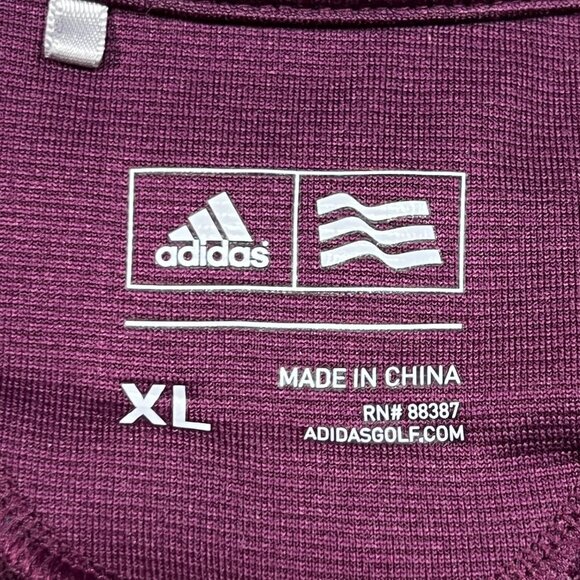 Adidas 1/4 Zip Pullover Mens XL Purple Training Performance Running Gym Active - Picture 4 of 7